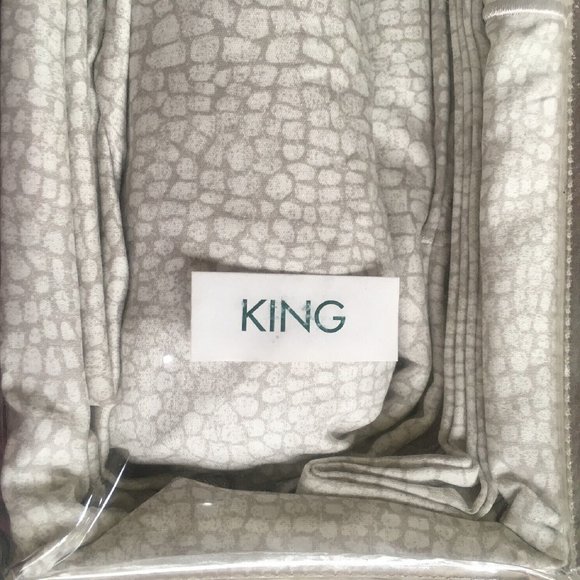 new 4pc PEBBLE PATTERN Charter Club Sleep Luxe 800 TC 100% Cotton KING Sheet Set - Picture 3 of 12